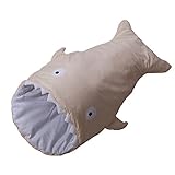 MRZD　 ベビー　サメシュラフ　おくるみ　赤ちゃん　スリーパー　寝袋　保温　暖かい　防寒　四季用　柔らかい肌触り (灰（サメ）)