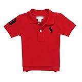 (ポロ ラルフローレン) POLO RALPH LAUREN ベビー 男の子 ポロシャツ Cotton Mesh Polo Shirt シグナルレッド Signal Red (6M) [並行輸入品]