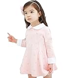 (グリーンソーダ) GreenSoda 女の子 ワンピース フォーマル 卒園 入園 発表会 結婚式 誕生 会 (140, ピンク色)