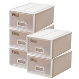 Fits フィッツケース 収納ケース まとめ買い5個セット リビング用 S カプチーノ