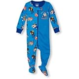 THE CHILDREN'S PLACE(ザ・チルドレンズプレイス) ロングスリーブバイククリッタースプリットプリントフッテッドストレチェ スリープウェア 2歳【並行輸入】