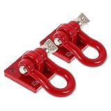 Abaodam RCクローラー牽引救助バックル モデルクライミングカー用金属製トレーラーフック 耐久性高いアクセサリー おもちゃ建設車両向け冒険プレイ用 2個セット