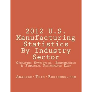U.s. Manufacturing Statistics by Industry Sector 2012: Detailed Financial and Performance Statistics and Benchmarking (Kpi) Data