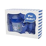 【Yummy!】「おでかけ準備セット(ストローマグ/にぎにぎスプーン＆フォーク)」【IT】くま(#9806171)YUB-1801 ベビー食器 離乳食 日本製