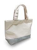 トートバッグ　無地　コットンキャンバス　マザーズ　キッズバッグ『Two Tone Tote Bag』 (Cool Grey)