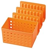 Like-it 冷凍庫スタンド スライド式 ボックス+仕切り3枚 オレンジ STK-01