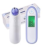 DZWD005-Z ベビー温度計 ベビー温度計 子供の体温計 耳の温度と温度の銃 電子温度計 コンタクトタイプ 赤外線温度計 赤ちゃん 子供の体温計 検温時間2秒 おでこ 耳 赤外線 赤ちゃん お年寄