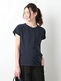 Angeliebe エンジェリーベ マタニティ 授乳口付き ポケット付き Tシャツ 妊婦服 産前 産後 半袖 M ～ L ネイビー 21754 21754202