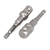 uxcell ソケットアダプタ　パワードリル　 6.3mmシャンク　12.5mmインパクトドライバー　2個