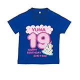 BabyChips ナンバーバースデー(女の子)(名入れ半袖ベビーTシャツ) 160 ロイヤルブルー