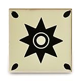 【B'stile】絵画のような壁タイル「メキシコタイル」M017-4（陶器質｜100mm角｜屋外壁/屋内壁用）1枚