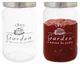 Esschert Design USA AGG23 Storage Jar, Large, Set of 2 [並行輸入品]
