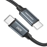 240W USBC to USBC変換ケーブル,CableCreation 高速充電 USB Cケーブル 100W/60W編組み快速C to C変換ケーブル iPhone 15, MacBook Pro, iPad Pro/Air, Galaxy S24/S24 Ultra/S23/S22などに対応 3M