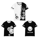[WUBA] ニーアオートマタ ｔシャツ 半袖 NieR:Automata 2B コスプレ衣装 トップス 丸首 インナーシャツ キャラクター 快適 通気 おしゃれ メンズ レディース (黒-B,XL)