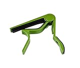 ワンタッチ ギター ギターカポ カポ タスト エレキギター 軽量 (グリーン)