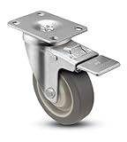Shepherd Institutional Series 5 Diameter Delrin Bearing Flat MonoTech Wheel Total Lock Caster 3-3/4 