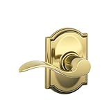 Camelot Trim with Accent Hall and Closet Lever, Bright Brass (F10 ACC 505 CAM) by Schlage Lock Compa