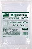 [N-4473752]ＴＲＵＳＣＯ　業務用ポリ袋０．１５×７０Ｌ　５枚入 U0070