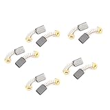 uxcell モーターカーボンブラシ 炭素 金属 ブラック ゴールドトーン 16x11x5mm 5ペア