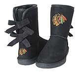 NHL Chicago Blackhawks Boysファンブーツ、サイズ10、ブラック