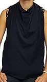 Adult Bandana Bib/Clothing Protector - Long Length Feeding Bib (Plain Navy) by BibblePlus Dignity Bi