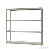 軽中量棚150kg 単体 幅180×奥行45×高さ180cm 4段 アイボリー 150kg/段