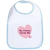 CafePress My Cousin Loves Me Bib - Standard Sky Blue by CafePress