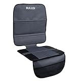 BULUSI チャイルドシート マット カーシートカバー 子供用シートプロテクター 車保護クッション 滑り止め ラバー 収納ポケット添え