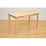 木製テーブル 【120cm×60cm】 引出し2杯付き ナチュラル 〔リビング/ダイニング/作業台〕【 [並行輸入品]