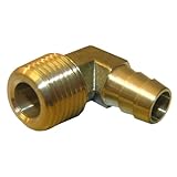 LASCO 17-7919 1/2-Inch Male Pipe Thread by 1/2-Inch Hose Barb Brass 90-Degree Ell/Elbow by LASCO