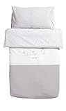 Petit Praia E3829050?Piu Piu Duvet Cover, White/Grey, 110?x 170?cm by Petit Praia