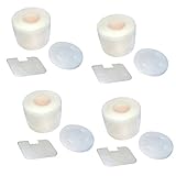 HQRP 4-pack Filter Kit for Shark XFF36 fits Shark Navigator NV36 NV36A NV42 UV410 NV44, NV44 26, NV4