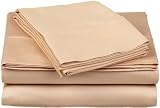 300 Thread Count Egyptian Cotton Solid Sheet Set Size: Twin XL, Color: Beige [並行輸入品]