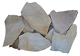 乱形石材 アルビノイエロー 4束セット(約0.25平米 × 4)敷石 鉄平石 乱形石 石材 建材 和風庭園 茶庭 張石 建物の床石 壁石