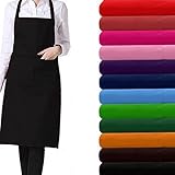 FUT(エフュ ト) 男女兼用人気料理エプロン　首かけ格好いいカフェエプロン　撥水加工おしゃれ仕事エプロン　　ブラックベーシックタイプ1枚入れ
