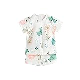 Spinas (スピナス) ベビー キッズ 肌に優しい 通気性の良い ガーゼ 生地 パジャマ 半袖 半ズボン  夏 ガールズ ボーイズ 70-100ｃｍ 全５種（サーカス/ベアー/レモン/ストロベリー