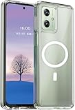 For Motorola Moto G64 5G/G64Y 5G/G54 5G 用 ケース 純透明のデザイン Magsafe 対応 マグネット 搭載 ワイアレス充電 米軍MIL規格取得 ハイブリット TPUバンパー PCマイクロドット加工 耐衝撃 黄ばみなし 指紋防止 擦り傷防止 For Motorola Moto G64 5G/G64Y 5G/G54 5G ケース-クリア