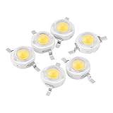 100個入り　LEDビーズ　ランプ　LEDチップ　3W　LED電球　丸型　投光照明ランプ　DIY 高輝度　低消費電力　ウォームホワイト/ホワイト　ランプビーズ　SMD(ウォームホワイト)