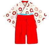 Rajjo ベビー 袴風 カバーオール ロンパース キッズ 女の子 袴 正装 お宮参り お食い初め 節句 写真 撮影 (70, タイプ B)