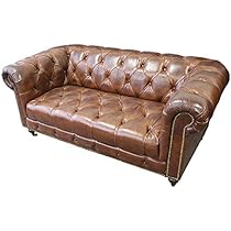 ☆ヴィンテージ品　英国チェスターフィールド本革ダブルソファ☆ チェスターフィールド 2Pソファ 2人掛けソファ 本革張り