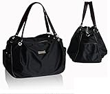 マザーズバッグ 大容量 おしゃれ 便利 赤ちゃん かわいい ショルダー 防水【Rush.Cオリジナルハンカチセット】169 (ブラック)