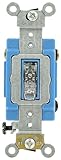 Leviton 1203-PLC 15 Amp, 120 Volt, Toggle Pilot Light, Neutral 3-Way AC Quiet Switch, Extra Heavy Du