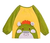 【SEBLES】 キッズ ベビー キュート エプロン スモック 幼稚園 お絵かき 全7種 サイズ 80 90 100 110 クロスセット (Ｂ：グリーン,110)