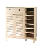 ルーバー扉シューズストッカー：Erato(エラト）★幅90センチ　ホワイト(white)