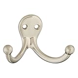 Stanley Hardware CD4030 Double Prong Robe Hook in Satin Nickel [並行輸入品]