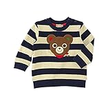 ミキハウス(MIKIHOUSE)  編みワッペン付き☆ボーダートレーナー 110cm 紺（03）