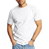 ヘインズメンズ半袖ビーフィーTシャツ ポケット付き US サイズ: Large カラー: ホワイト