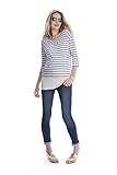 Seraphine セラフィン マタニティトップ Wanda ブルーストライプダブルレイヤーナーシングマタニティトップ サイズXL ブルー×ホワイト 授乳対応