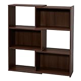 アイリスオーヤマ フリーラック 伸縮 幅60~105×奥行29.5×高さ110cm ウォールナット SRA-1260