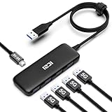 ICZI 10Gbps USB C ハブ USB-C3.2 4ポート拡張、USB 3.2 Gen 2 ハブ Type-c給電ポート付き セルフ/バス両用 40cmケーブル付き USBC から 4*USBC USB-C増設 Type-C 拡張 タイプc 複数 MacBook Pro、iPad Pro、iMac、Chromebook 、Galaxyなど対応（充電や映像出力非対応)